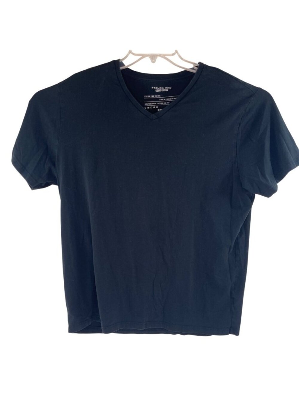 Projek Raw Black Stretch Pima Cotton V-Neck T-Shirt XXL 22m